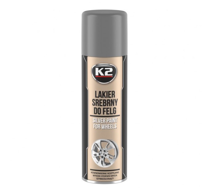 K2 SREBRNY LAKIER DO FELG 500 ML